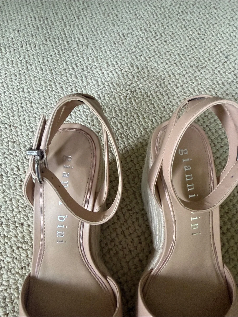 Binni Bini Blush Espadrille Wedge Sandals